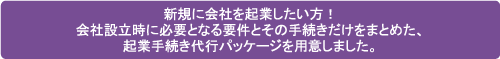 企業手続き代行パック